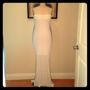 Young Fabulous & Broke Crochet Maxi Dress M Strapless